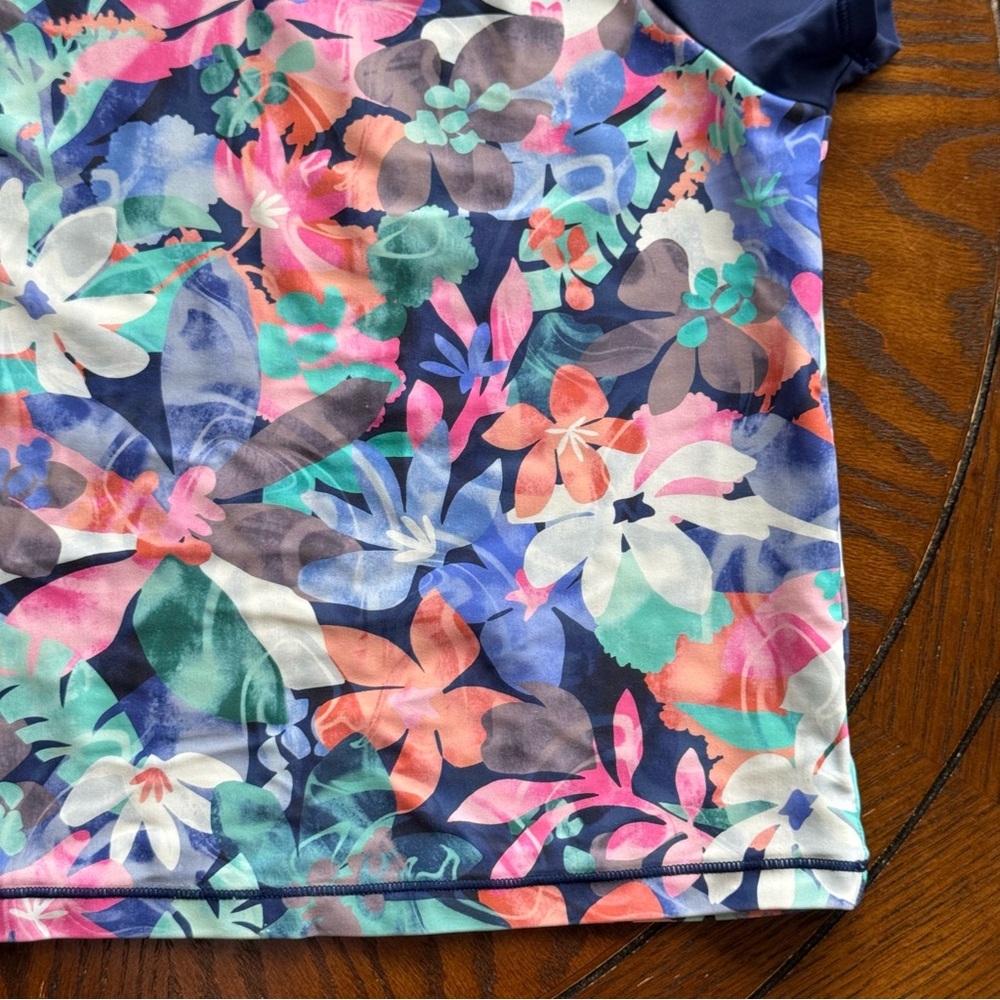 Athleta Blue Rashguard Swim Top - Picture 6 of 13